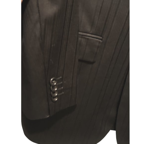 Angelico Gianni Manzoni black Italian wool suit jacket sz 40 drop 6R - Picture 5 of 11